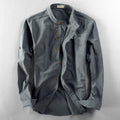 Theodore Willow Osaka Linen Shirt Ash & Harbor
