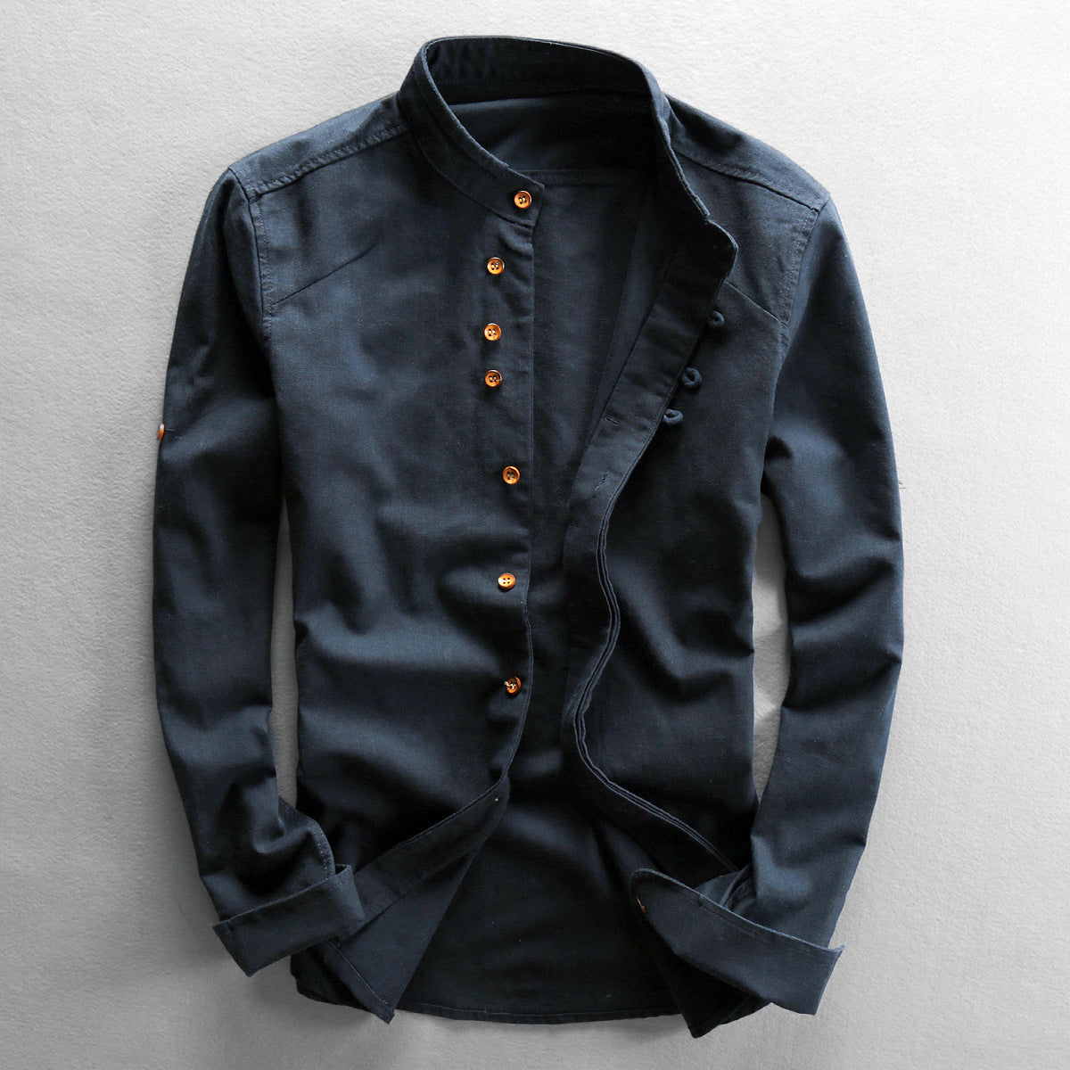 Theodore Willow Osaka Linen Shirt Ash & Harbor