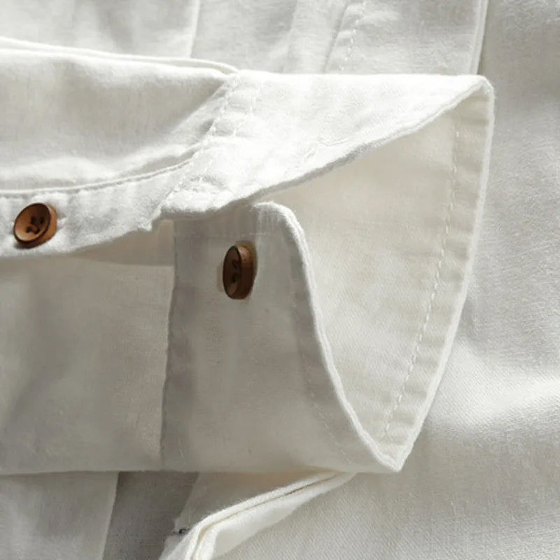 Theodore Willow Osaka Linen Shirt Ash & Harbor