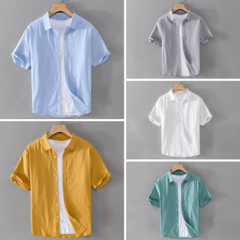 Theodore Willow Paradise Cotton Shirt Ash & Harbor