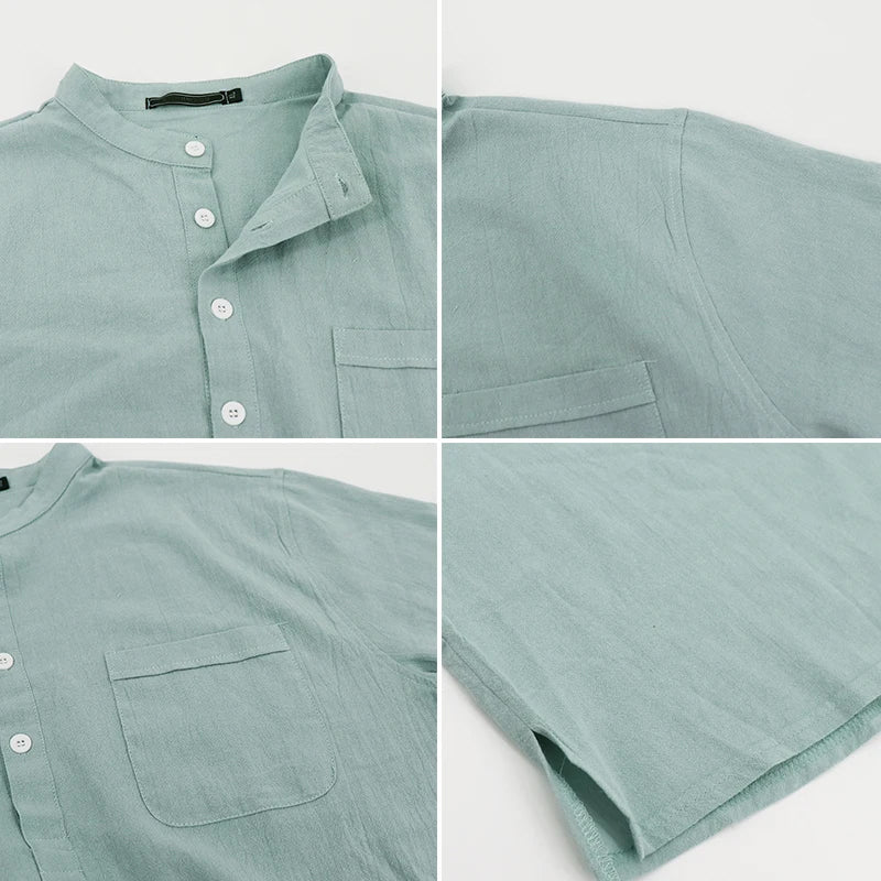 Theodore Willow Perugia Linen Shirt Ash & Harbor