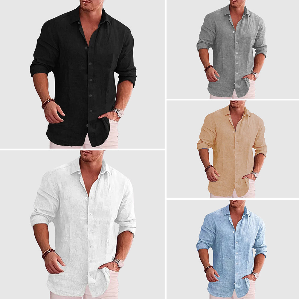 Theodore Willow Rustic Linen Shirt Ash & Harbor