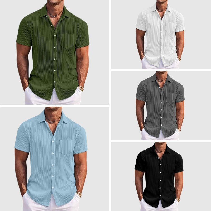 Theodore Willow Striped Summer Shirt Ash & Harbor