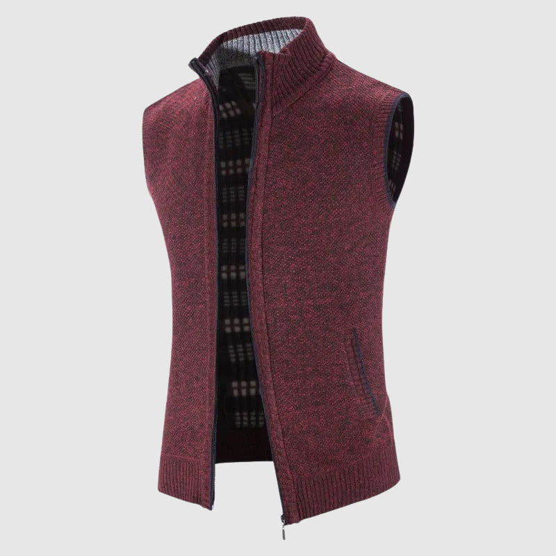 Theodore Willow Zipper Knit Vest Ash & Harbor