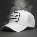 Trucker Cap with Embroidered Face Patch Cole Hampton