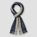 Two Tone Textured Fringe Scarf Cole Hampton