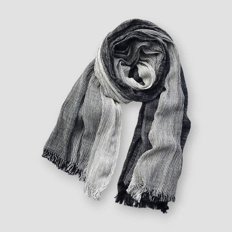 Two Tone Textured Fringe Scarf Cole Hampton