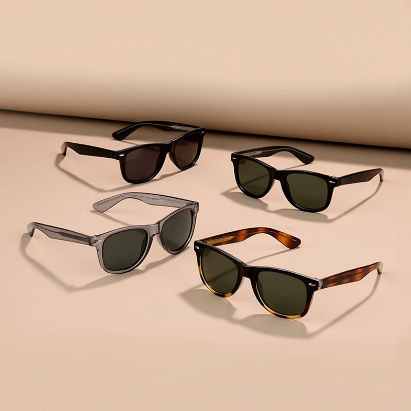 Vintage Square Sunglasses with Polarized Lenses Cole Hampton