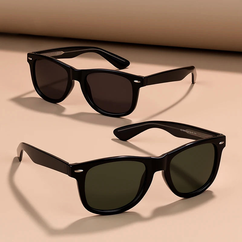 Vintage Square Sunglasses with Polarized Lenses Cole Hampton