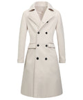 Metropolitan Trench Coat – Men's Double-Breasted Wool-Look Overcoat – Classic Business Cole Hampton