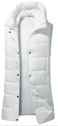 Polaris Vest – Men's Long Quilted Puffer Vest – Stand Collar Gilet Cole Hampton