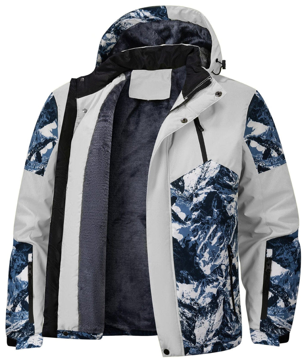 Frost Peak Jacket – Men's Insulated Winter Jacket – Glacier Print Puffer Cole Hampton