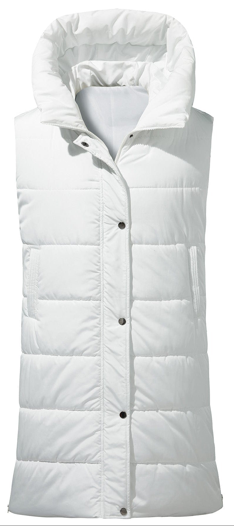 Polaris Vest – Men's Long Quilted Puffer Vest – Stand Collar Gilet Cole Hampton