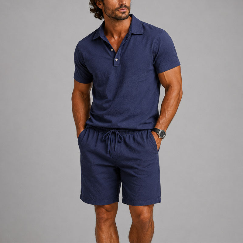 Wade - Men's Relaxed Polo Lounge Set Cole Hampton