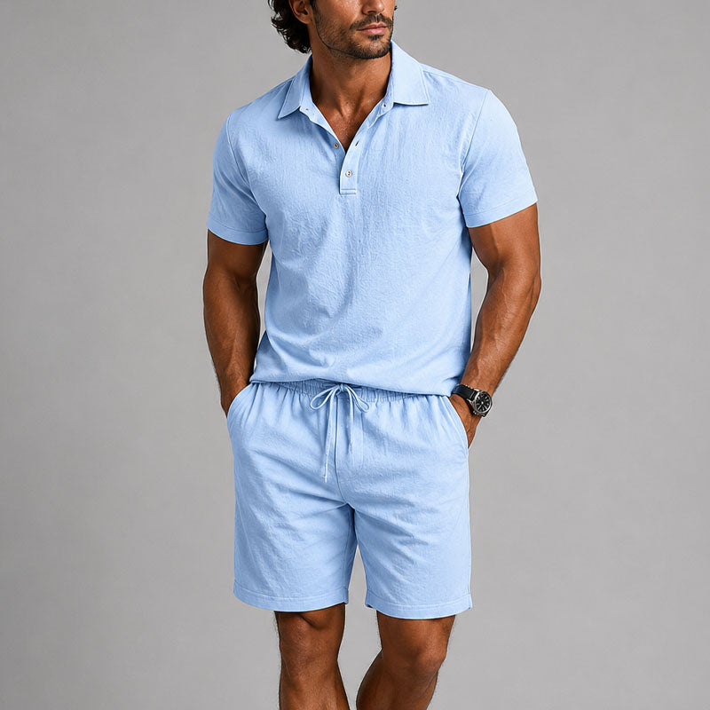 Wade - Men's Relaxed Polo Lounge Set Cole Hampton