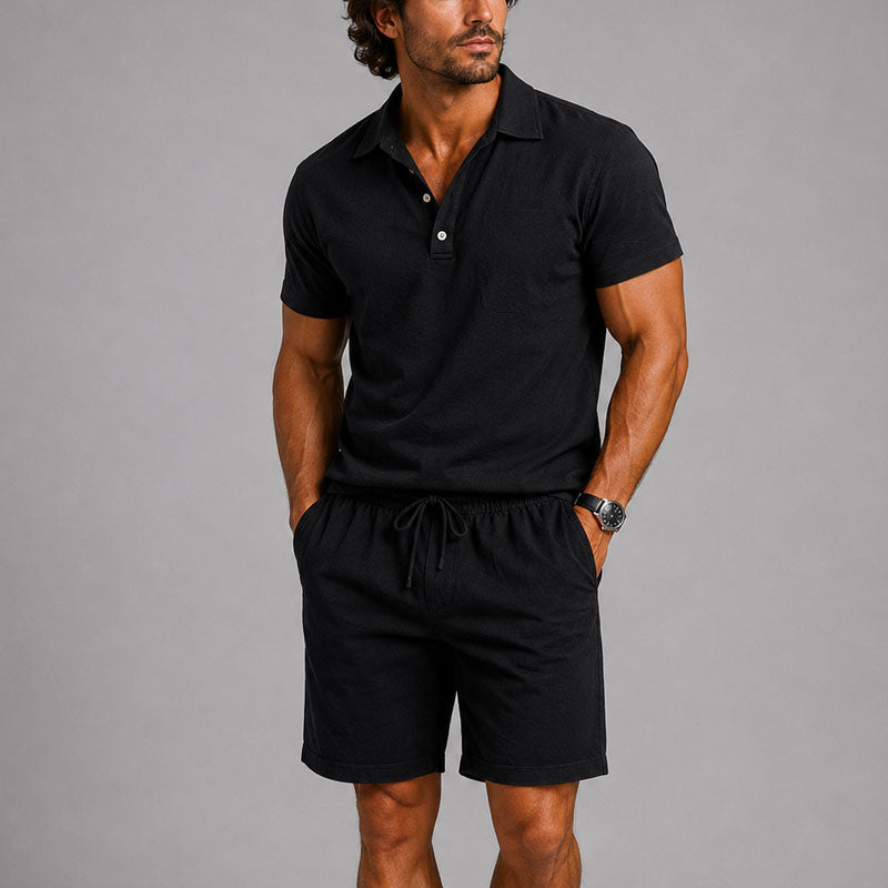 Wade - Men's Relaxed Polo Lounge Set Cole Hampton