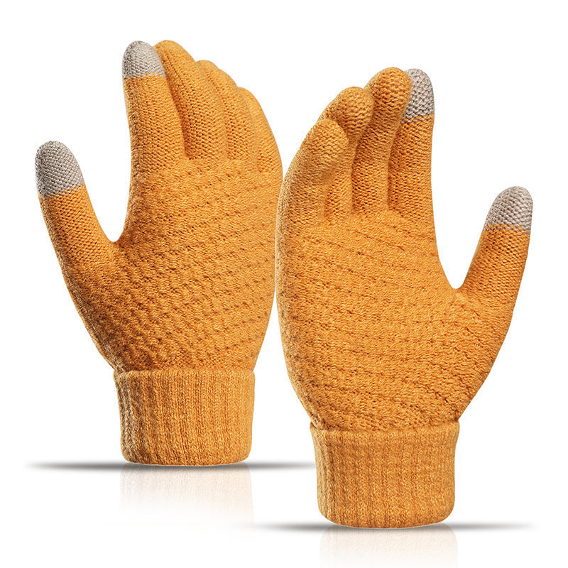 Winter Touchscreen Knit Gloves with Elastic Cuffs Cole Hampton