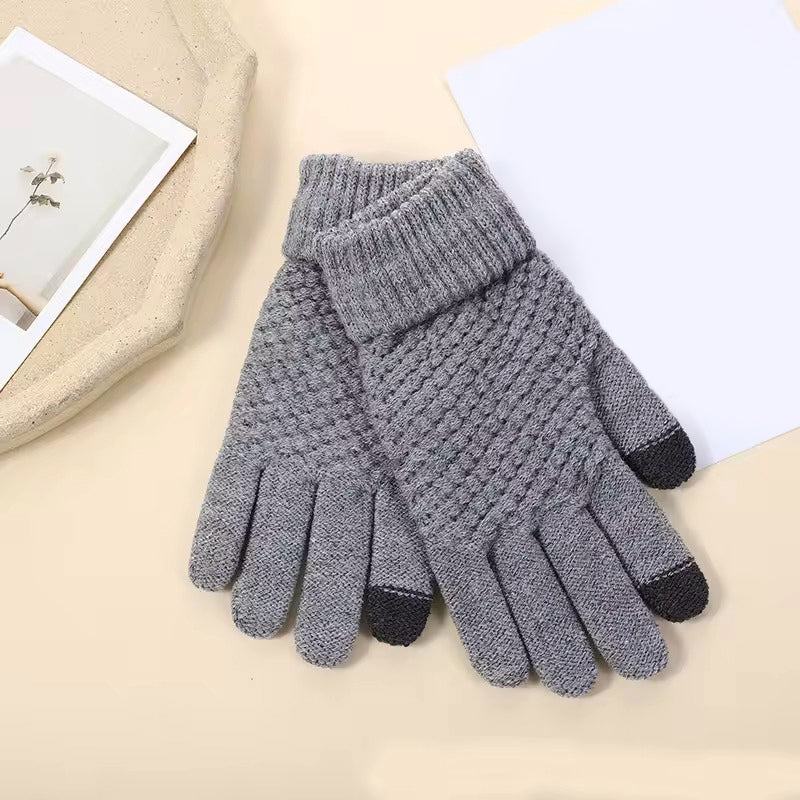Winter Touchscreen Knit Gloves with Elastic Cuffs Cole Hampton