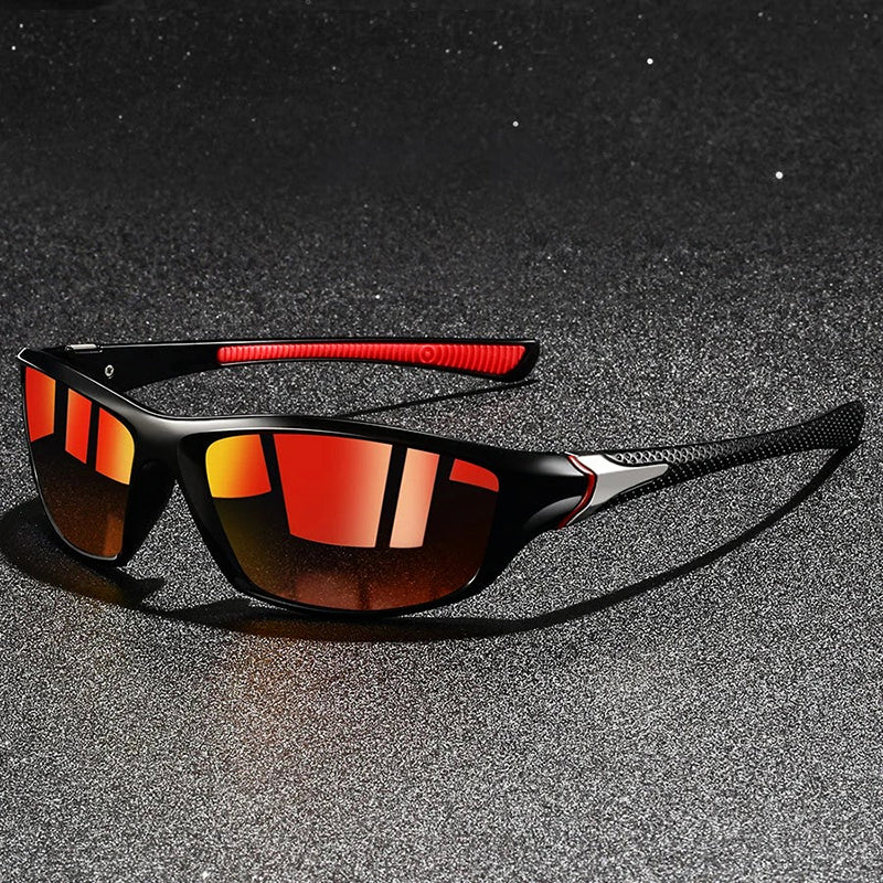 Wrap Around Sport Sunglasses with Mirrored Lenses Cole Hampton