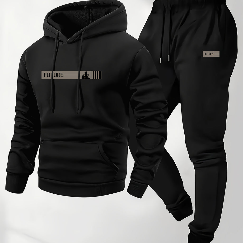 Men'S 2pcs Set, Casual Crew Neck Long Sleeve Hooded Sweatshirt And Sweatpants Suit, Suitable for Winter And Autumn, Sportswear Suit, Sweater Hoodie, Sports Top, Jogging Pants, Sweatpants, Hoodie, Sweatshirt, Pants, Hooded Top, Sports Pants Cole Hampton