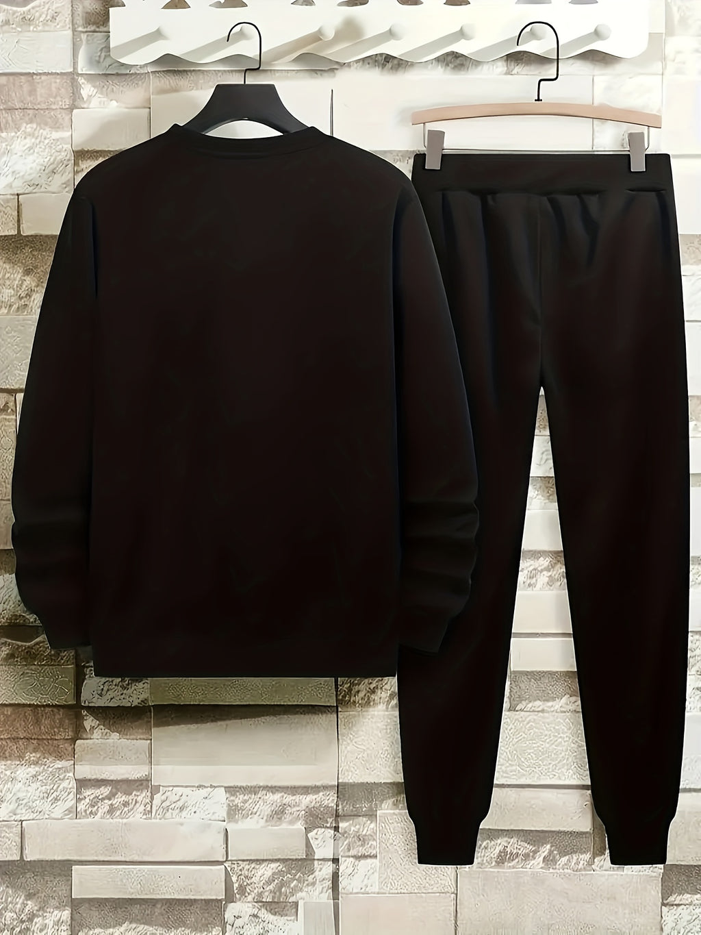 Men'S Sweatshirt And Print Casual Long Pants 2pcs Set Cole Hampton