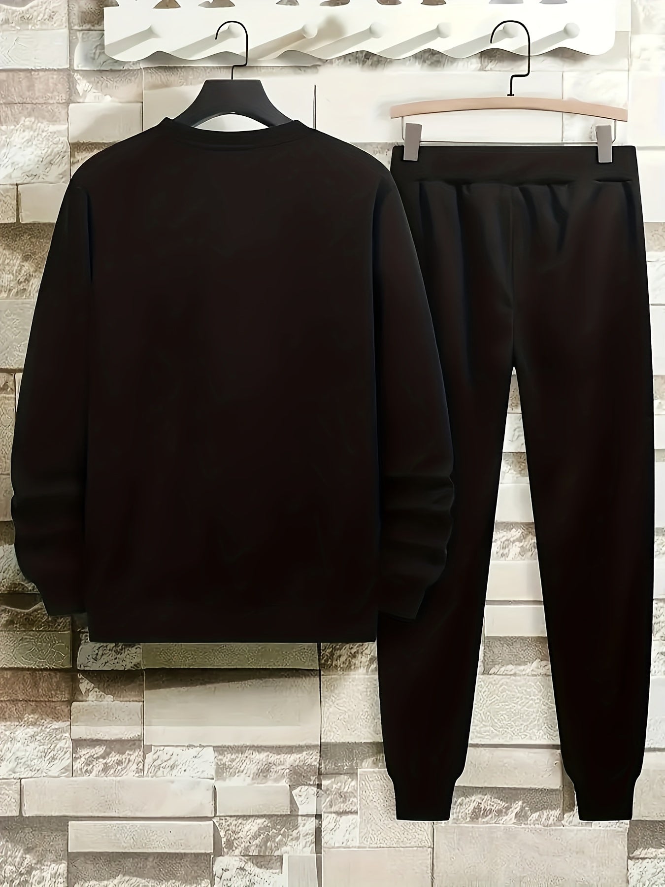 Men'S Sweatshirt And Print Casual Long Pants 2pcs Set Cole Hampton