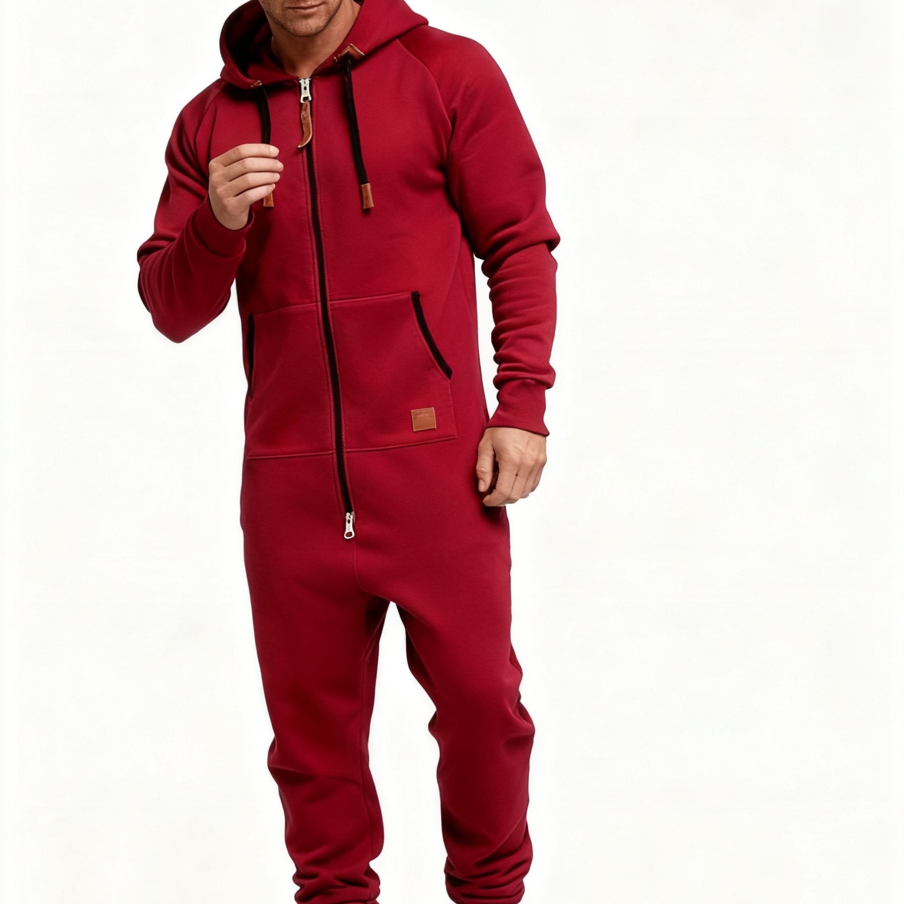Cole Hampton Men's Hooded Jumpsuit, Zip-Up Coveralls