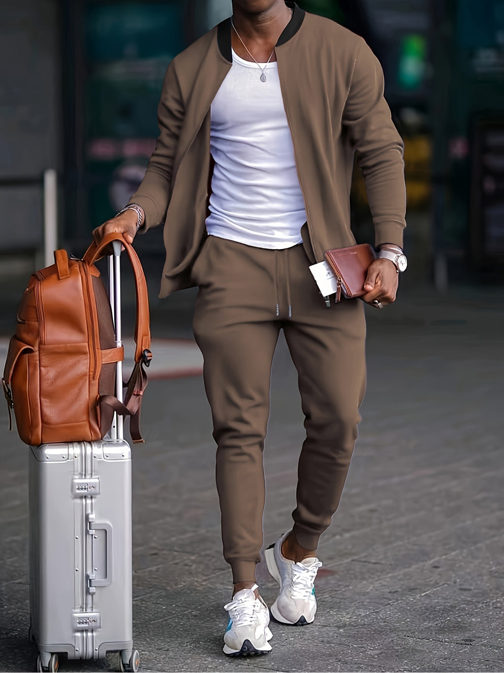 Cole Hampton Men's Casual Shirt & Pants Set, Versatile