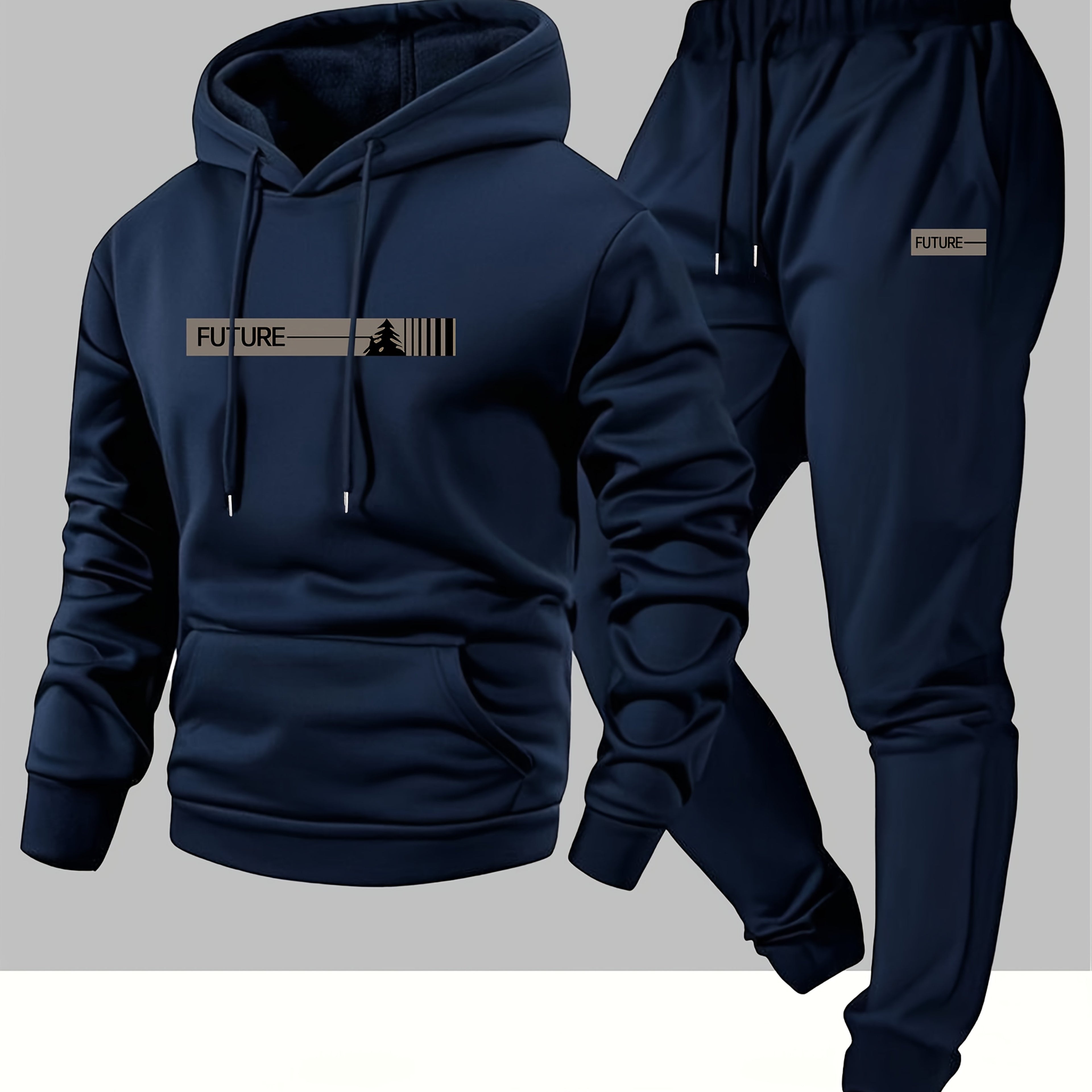 Men'S 2pcs Set, Casual Crew Neck Long Sleeve Hooded Sweatshirt And Sweatpants Suit, Suitable for Winter And Autumn, Sportswear Suit, Sweater Hoodie, Sports Top, Jogging Pants, Sweatpants, Hoodie, Sweatshirt, Pants, Hooded Top, Sports Pants Cole Hampton