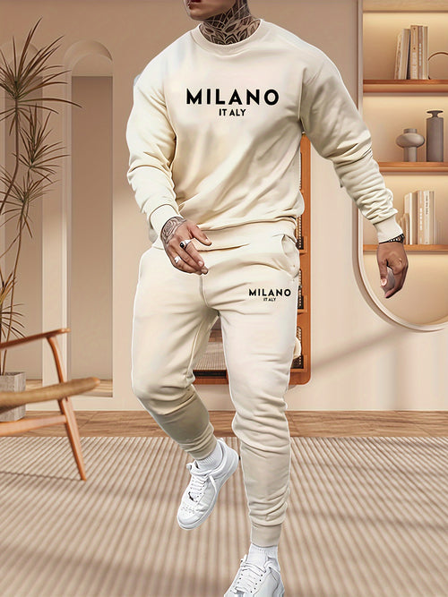 Cole Hampton Men's Graphic Sweatshirt & Jogger Pants Set