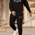 Print Men's 2pcs Set Trendy Apparel Printed Sweatshirt and Long Pants 2pcs Set Sweatshirt Long Pants Sweatshirt and Jogger Pants Set Cole Hampton