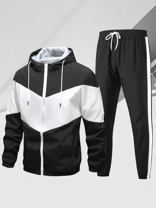 Cole Hampton Men's Hooded Jacket & Jogger Set, Athletic Tracksuit