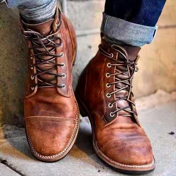 Liam | Men's Lace-Up Leather Ankle Boots Cole Hampton