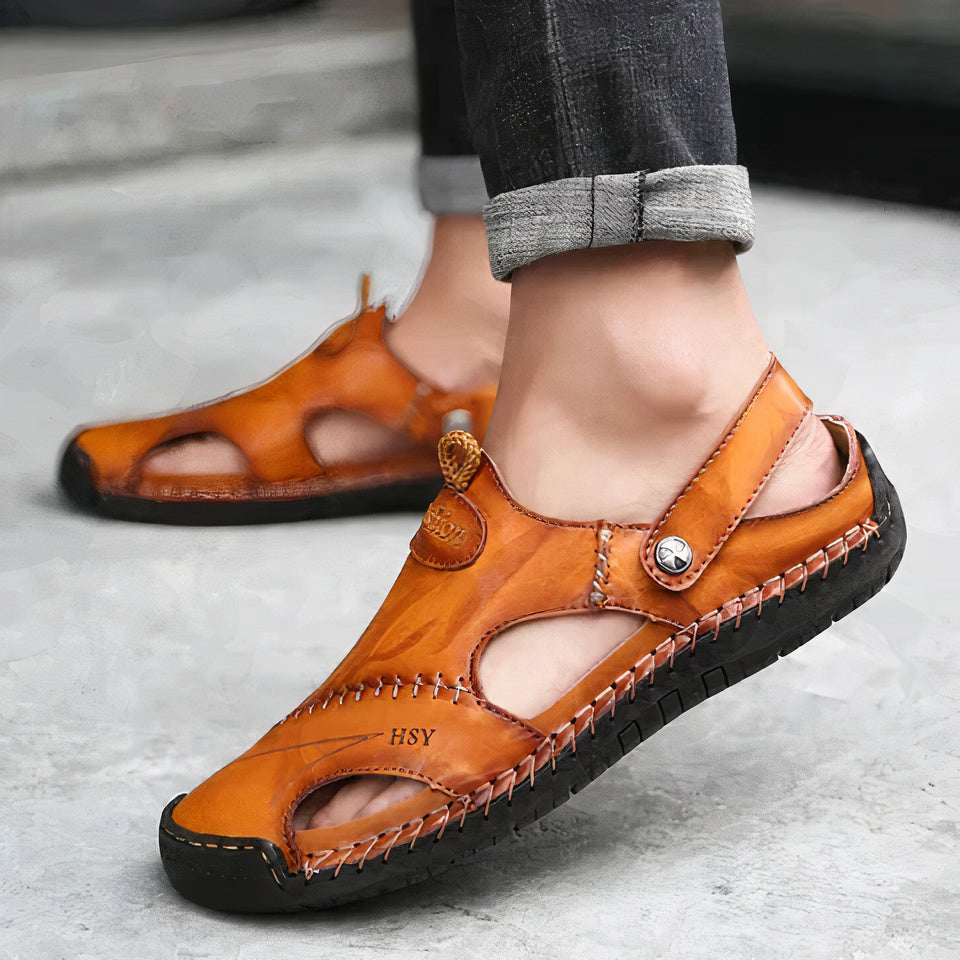 Benny | Men's Orthopedic Leather Sandals Cole Hampton