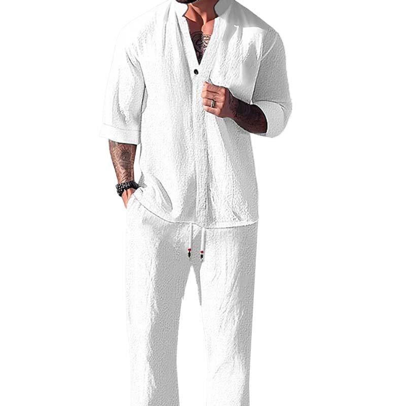 Arnold | Men's Cotton-Linen 2-Piece Casual Shirt & Pants Set Cole Hampton