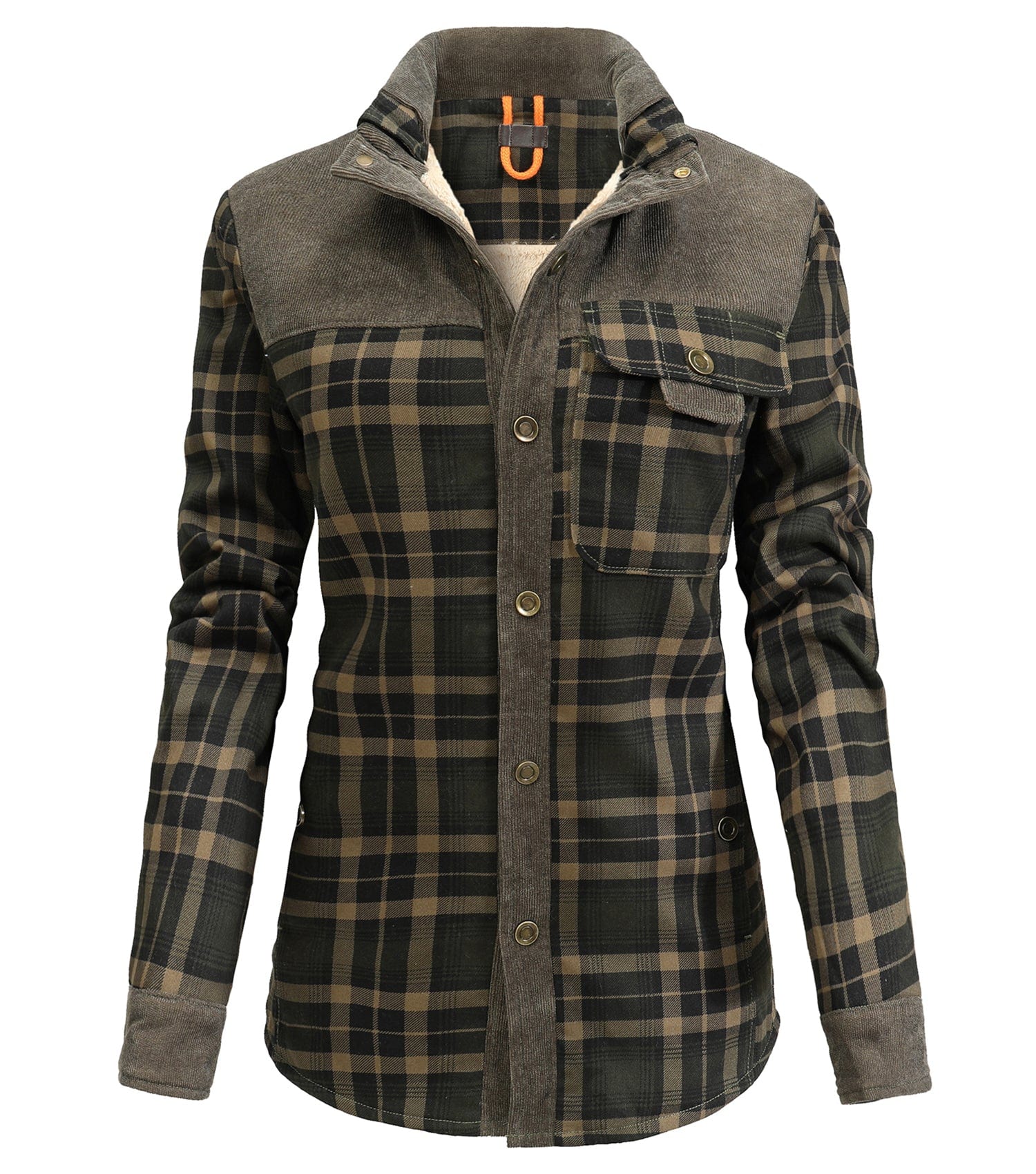 Women's Wanderer Jacket – Flannel Shirt Jacket – Faux Fur-Lined Plaid Cole Hampton