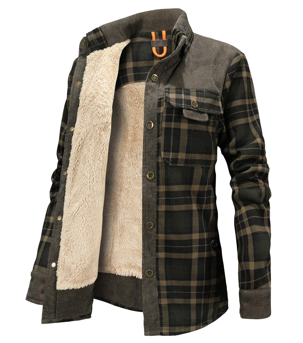 Women's Wanderer Jacket – Flannel Shirt Jacket – Faux Fur-Lined Plaid Cole Hampton