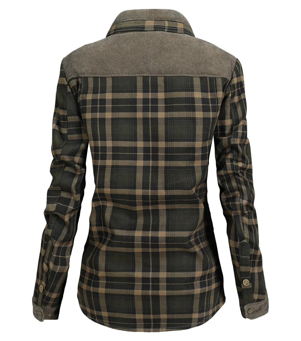 Women's Wanderer Jacket – Flannel Shirt Jacket – Faux Fur-Lined Plaid Cole Hampton