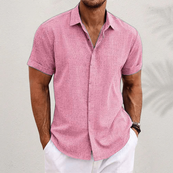 James | Men's Short Sleeve Linen Shirt Cole Hampton
