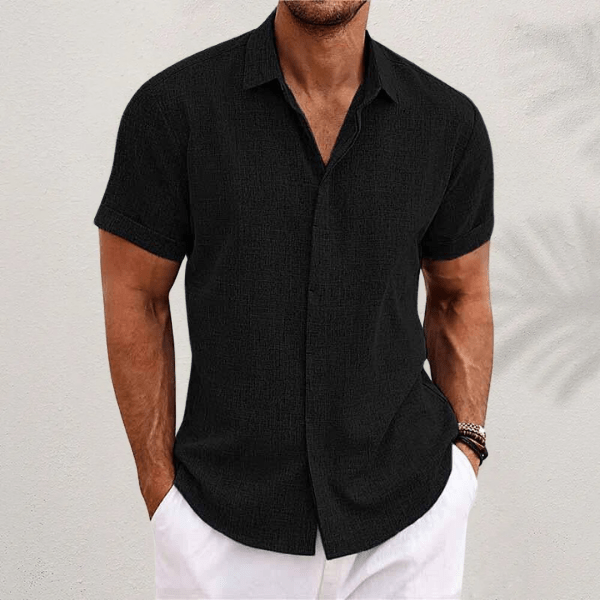 James | Men's Short Sleeve Linen Shirt Cole Hampton