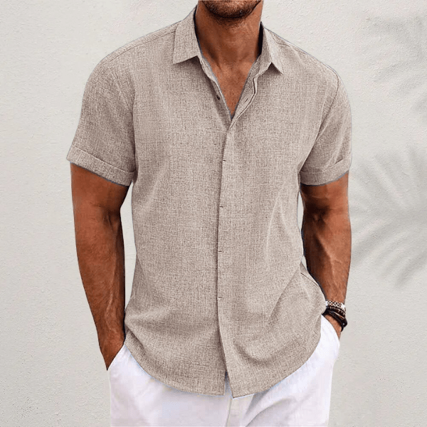 James | Men's Short Sleeve Linen Shirt Cole Hampton